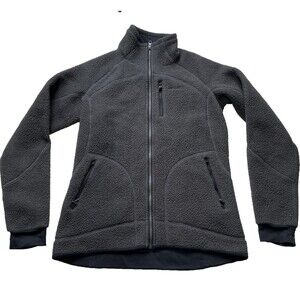 Merrell Women's Small Gray Fleece Jacket Full Zip Hiking Outdoor Layer Pockets